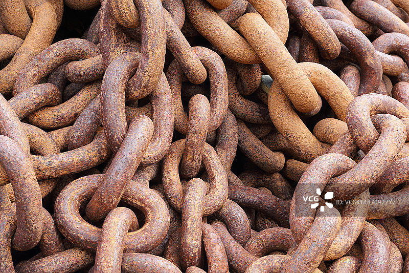 南乔治亚岛生锈链条形成的图案图片素材