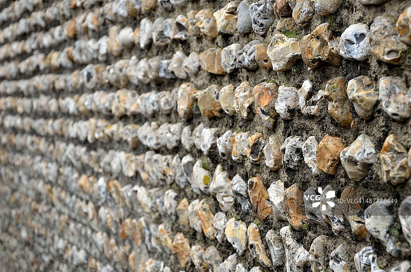 古老的燧石墙图片素材