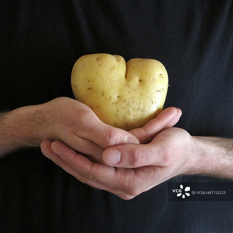 马铃薯心形图案图片素材