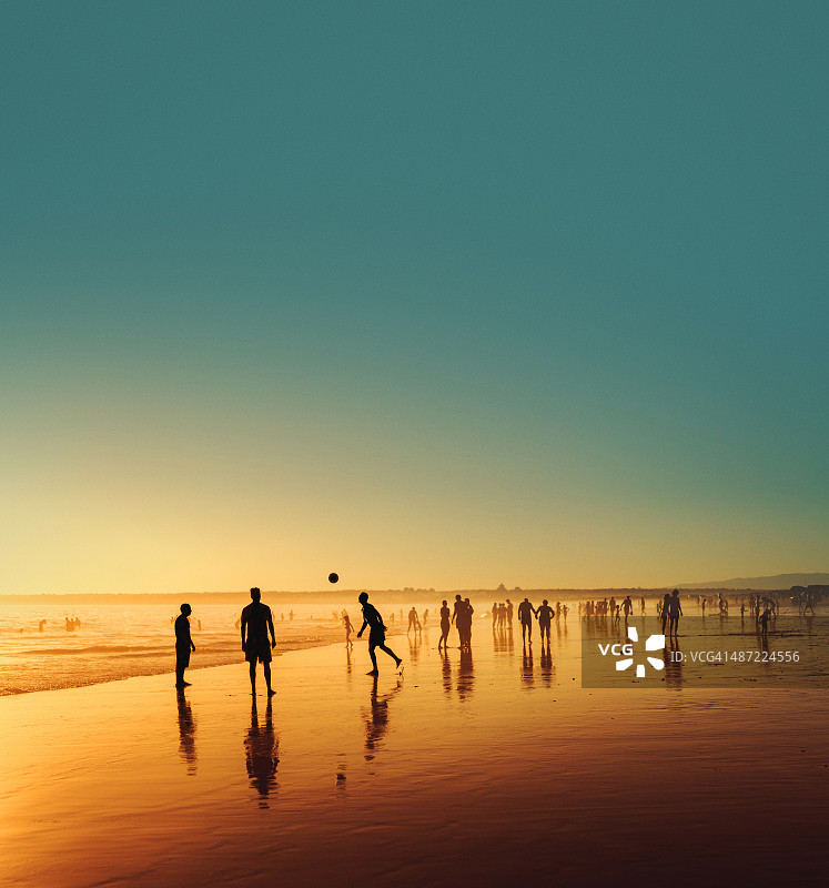 沙滩足球图片素材