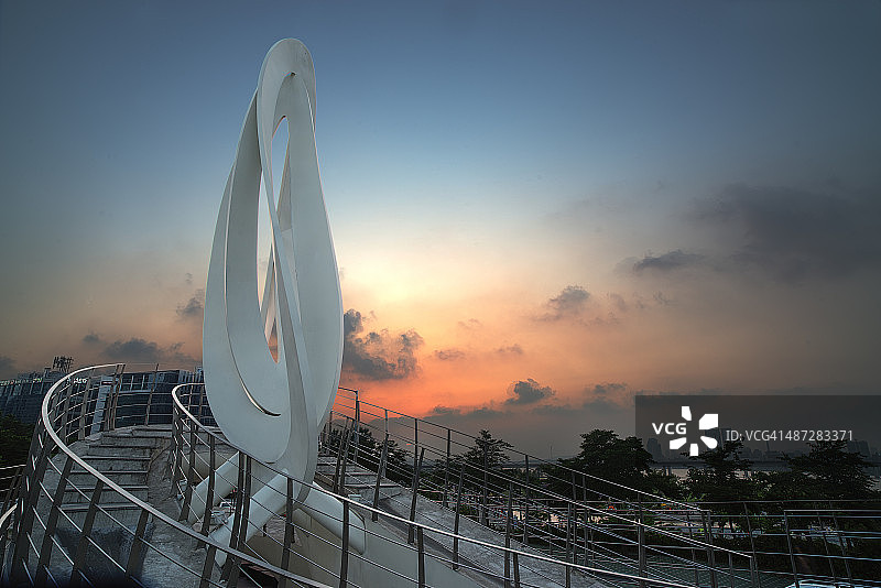 汉江沿岸的公共艺术图片素材