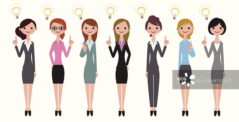 思考中的女商人图片素材