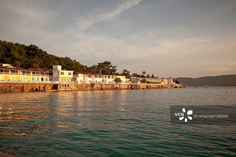 牙买加蒙特哥贝日落景色图片素材