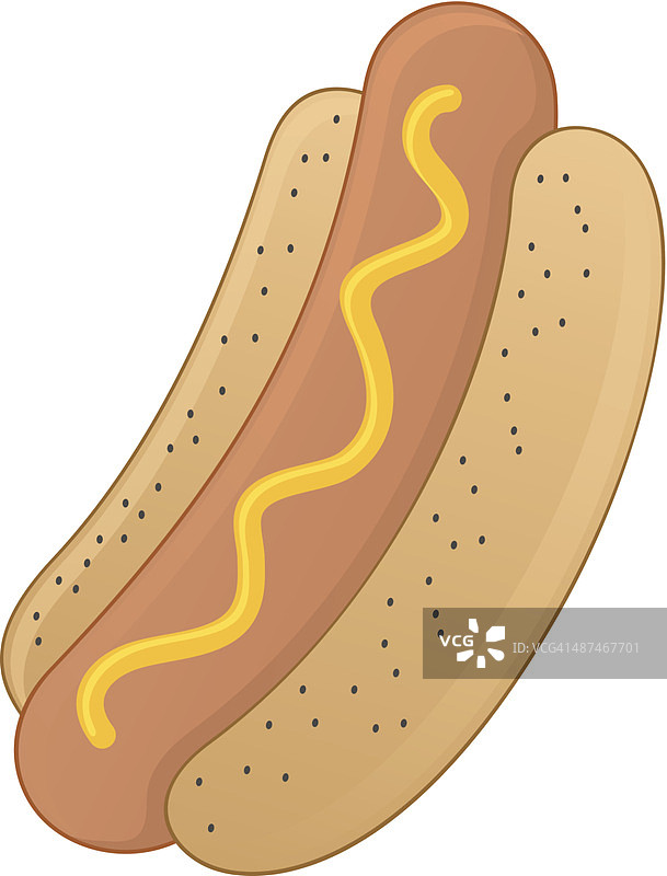 配有芥末的热狗图片素材