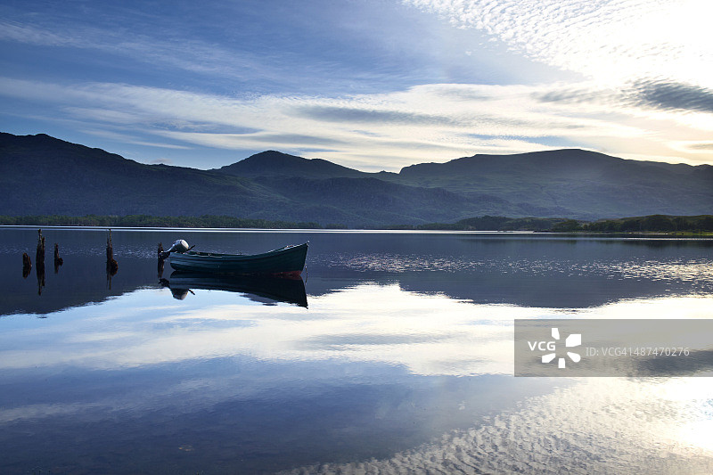 马里湖黎明美景图片素材