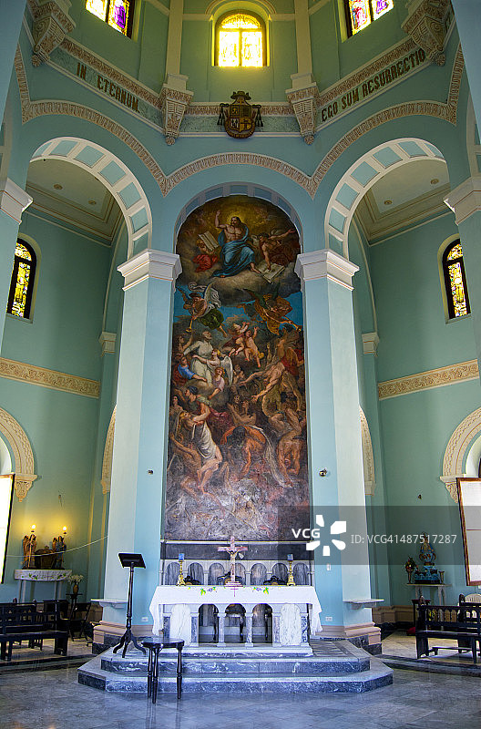 墓地教堂内部图片素材