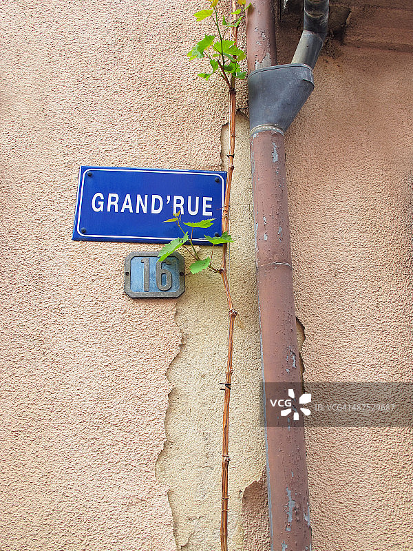 法国街道名称牌图片素材