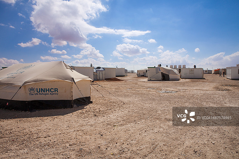 约旦扎atari叙利亚难民营图片素材