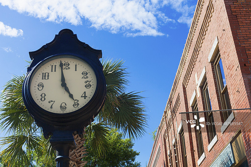 佐治亚州瓦尔多斯塔的钟表图片素材