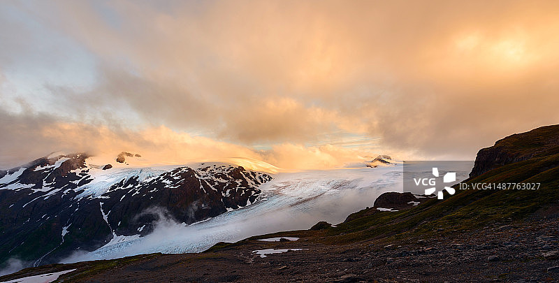 哈丁冰原，阿拉斯加州，美国图片素材