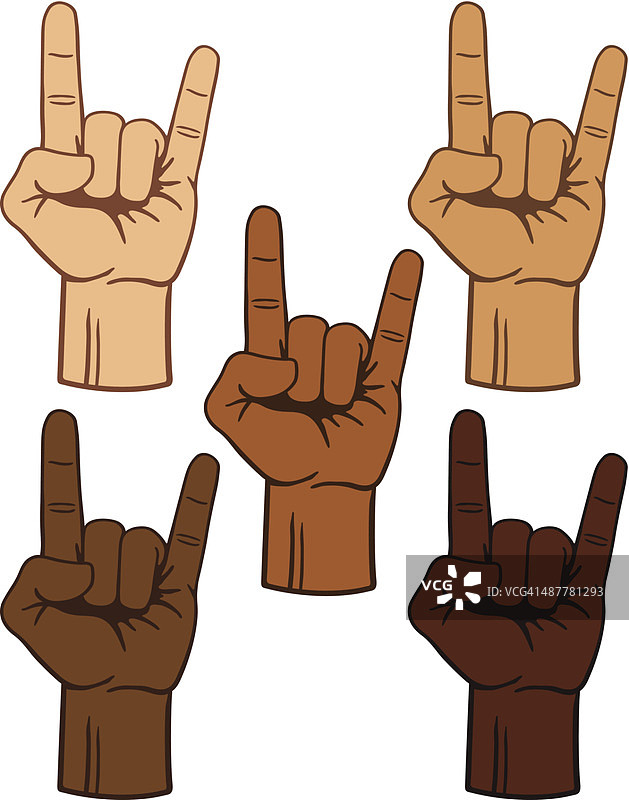 摇滚手势图片素材