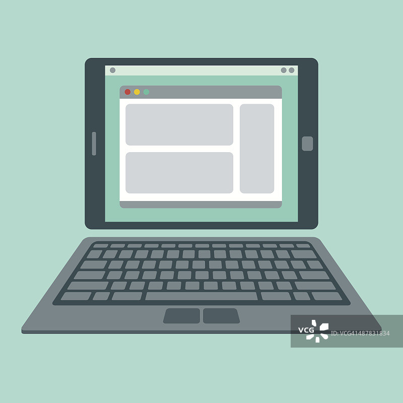 平板电脑扁平设计图标图片素材