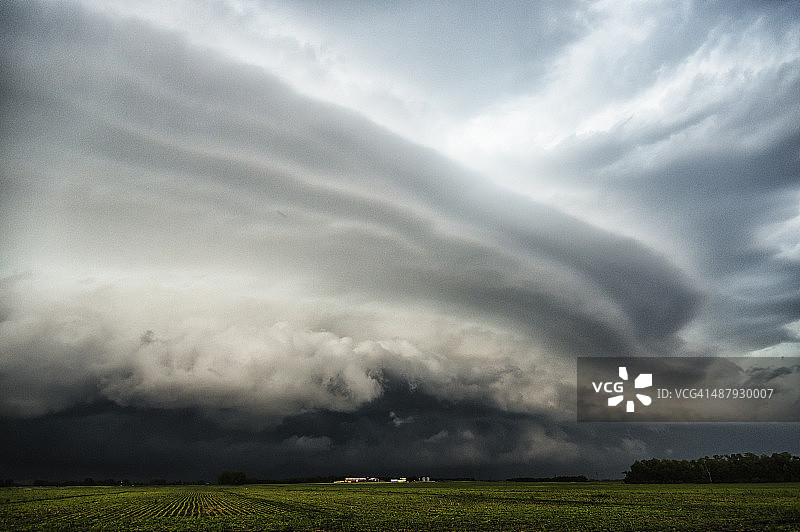 风暴前沿的墙状云图片素材