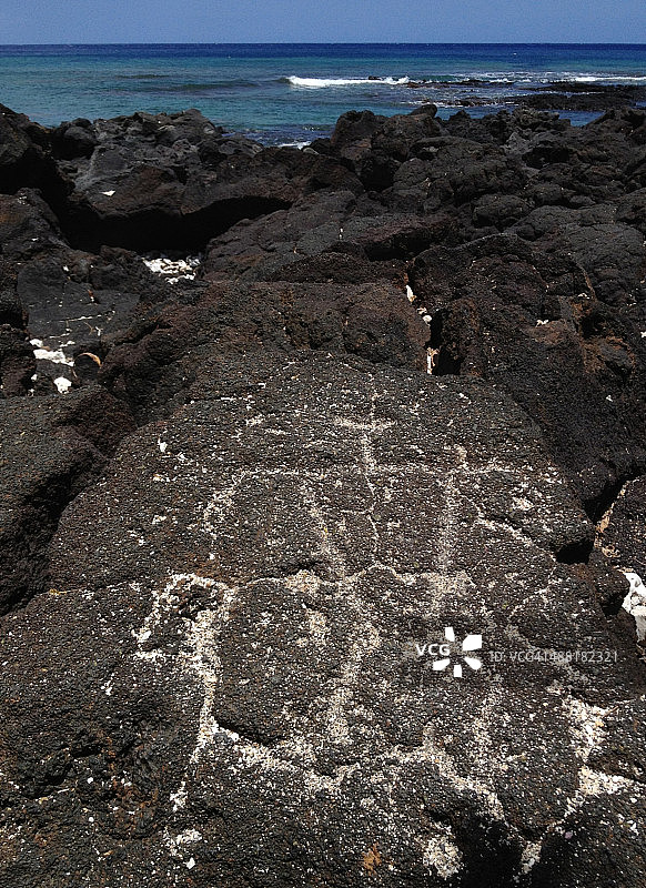 科哈拉的夏威夷岩画图片素材