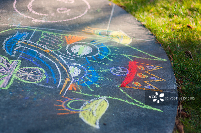 粉笔画图片素材