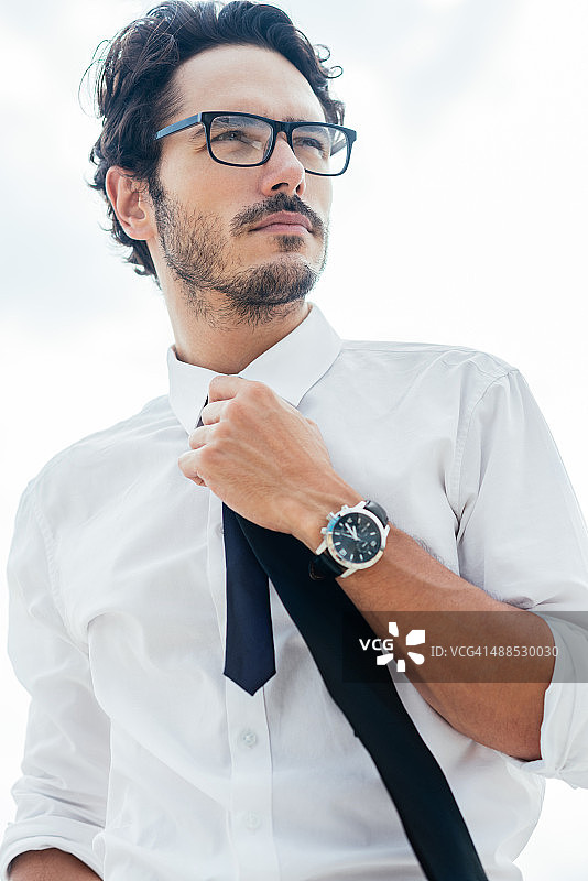 英俊男模肖像图片素材