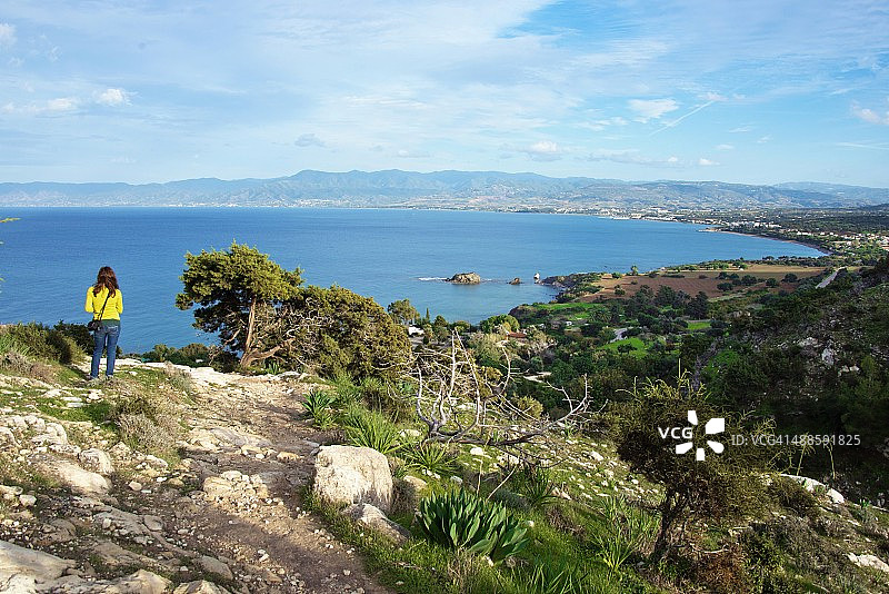 探索阿卡马斯半岛的阿芙罗狄蒂小径图片素材