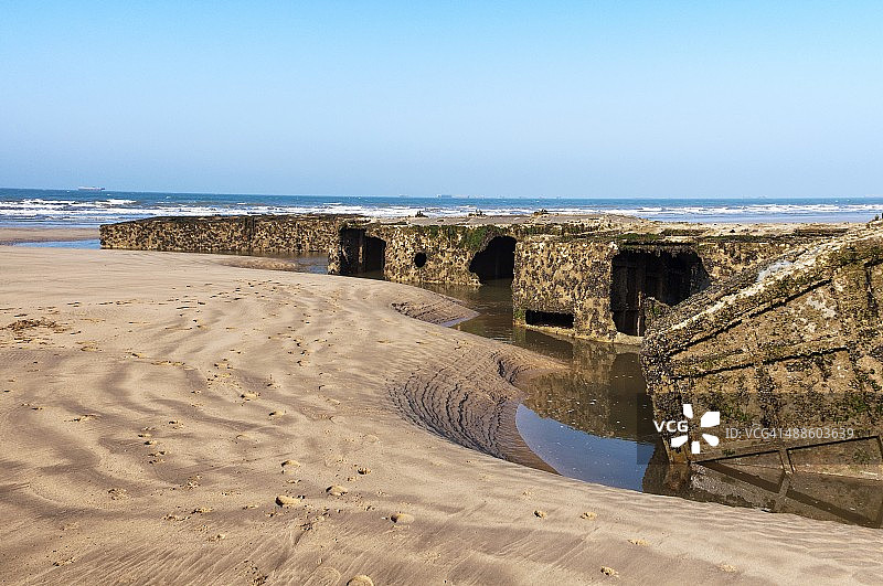 金色海滩，D日图片素材