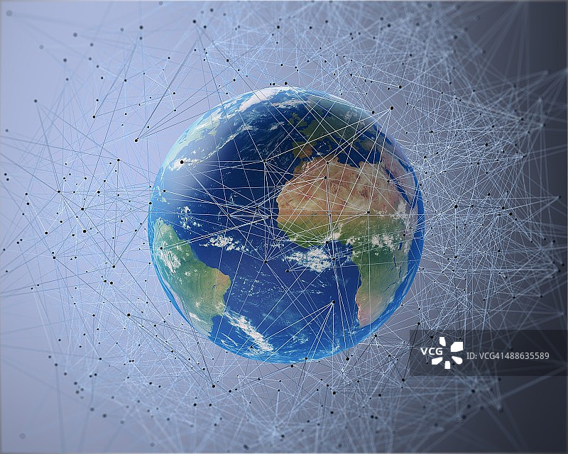 通信网络概念艺术作品图片素材