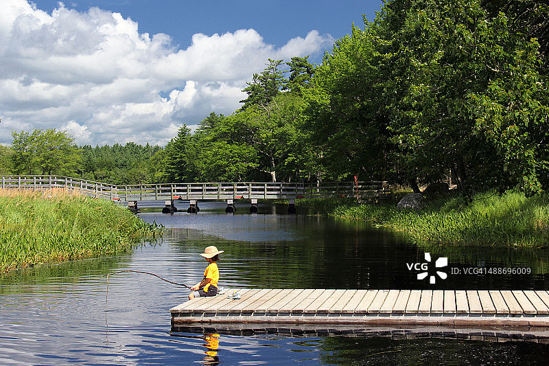钓鱼去了图片素材