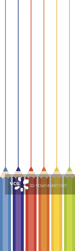 彩色铅笔线条图片素材