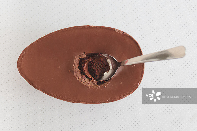 复活节彩蛋和勺子图片素材