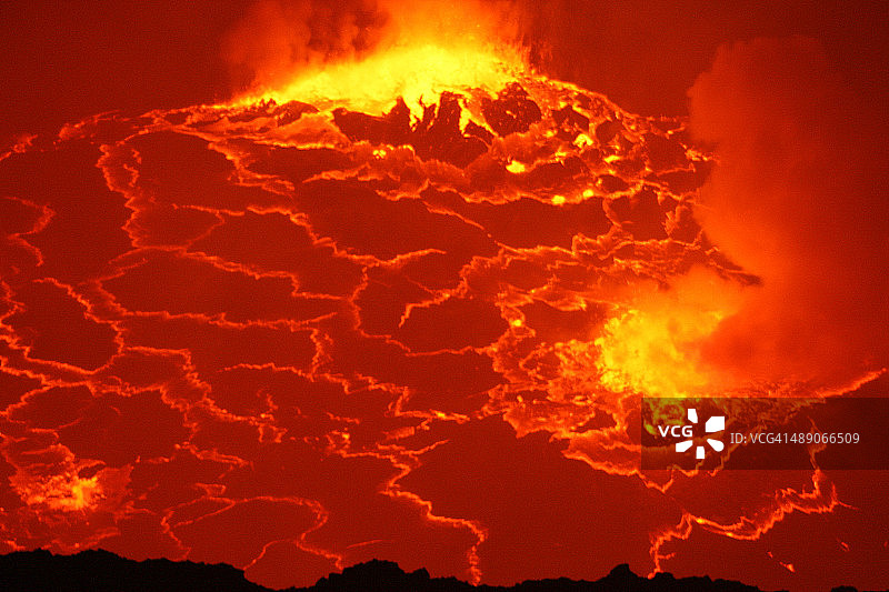 刚果尼拉贡戈火山一瞥图片素材