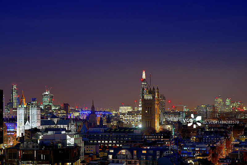 伦敦城市暮光景色图片素材