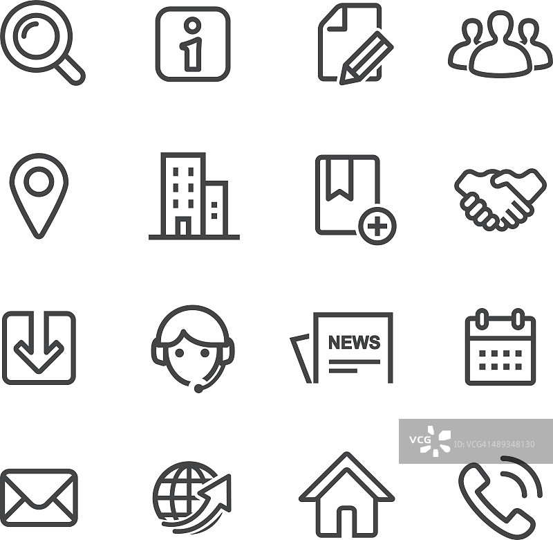 网站图标-线性系列图片素材