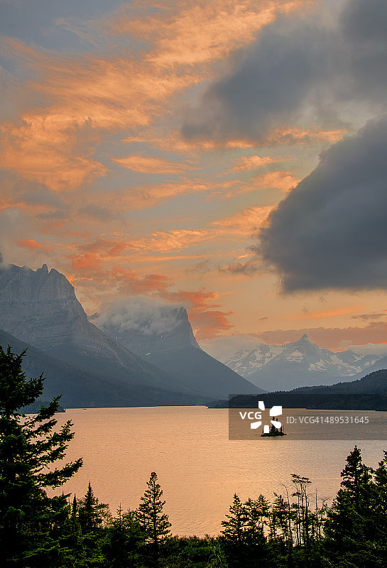 冰川国家公园野鹅岛图片素材
