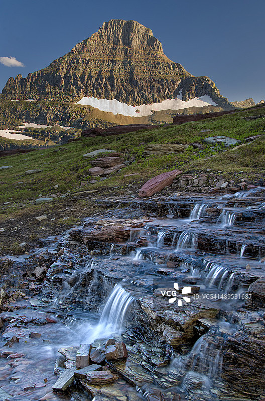 冰川国家公园洛根隘口雷诺兹山图片素材