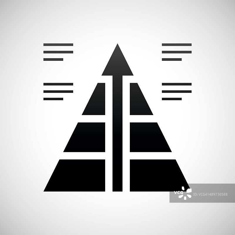 白色背景上的金字塔图标 - Shade Series图片素材