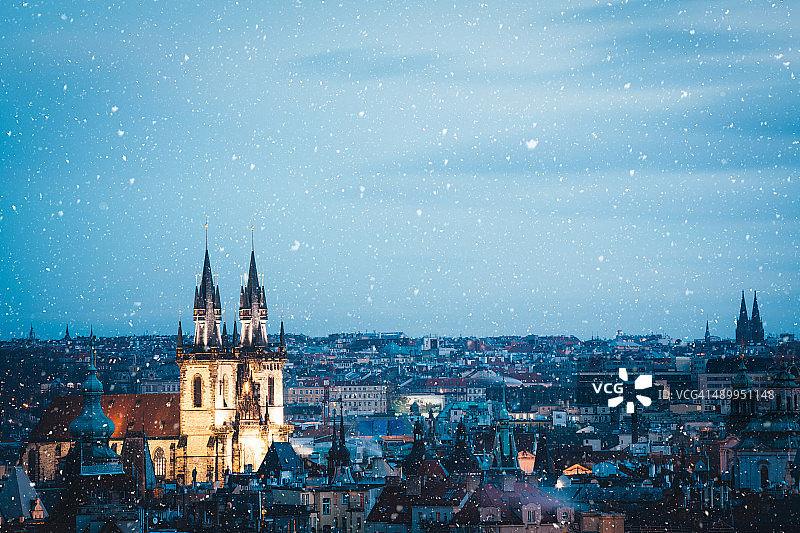 布拉格的冬天图片素材