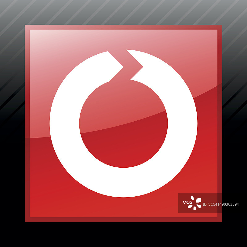 方形按钮上的雪佛龙图表图标 - SleekSeries图片素材