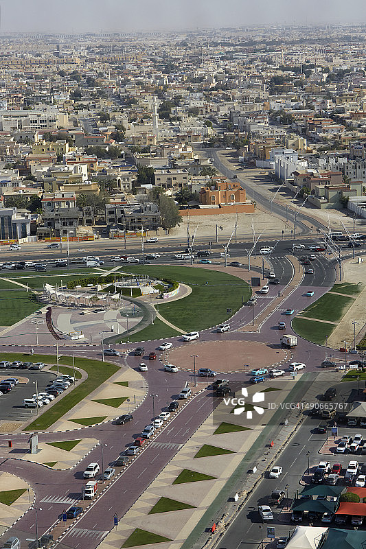 多哈南部地区鸟瞰图图片素材