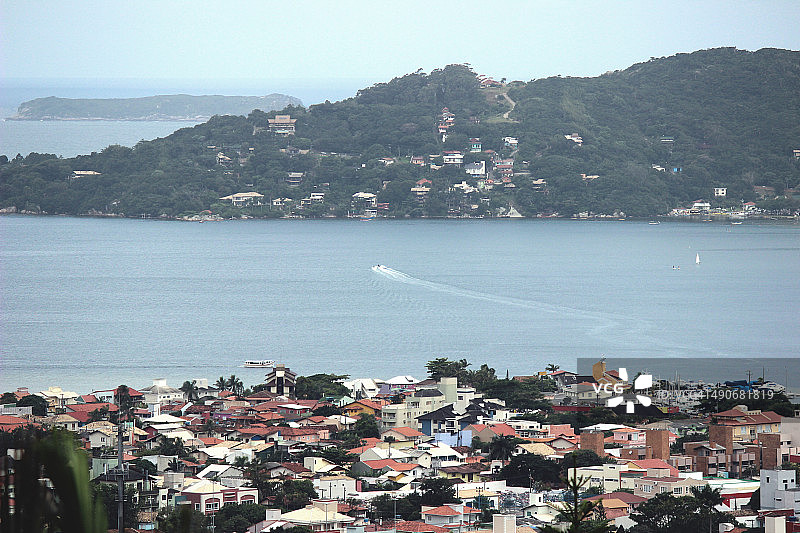 康塞桑湖与水上运动图片素材