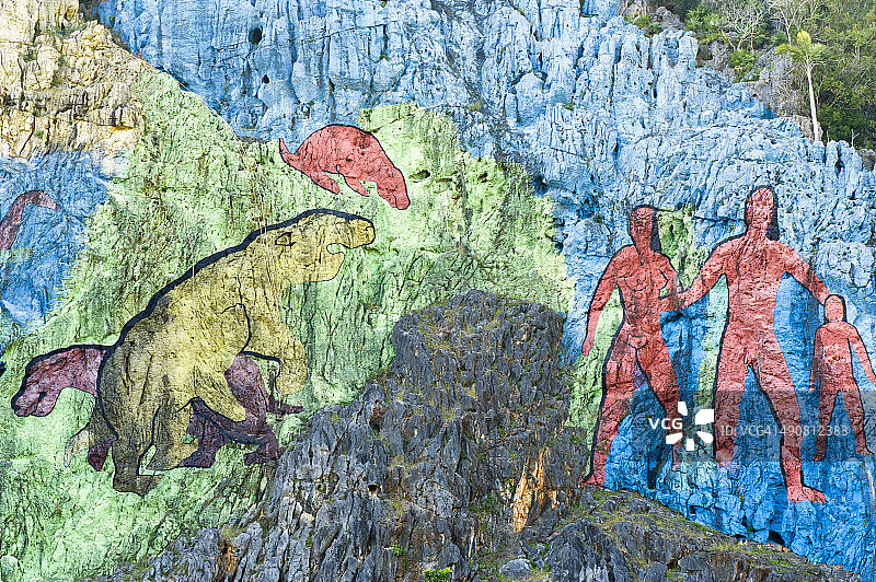 比尼亚莱斯史前壁画图片素材