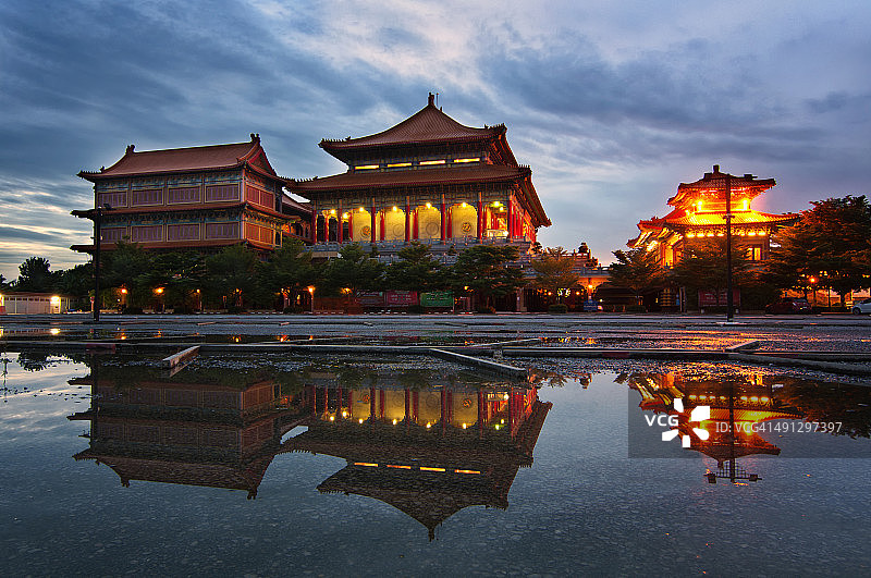 泰国境内的一座中式寺庙图片素材