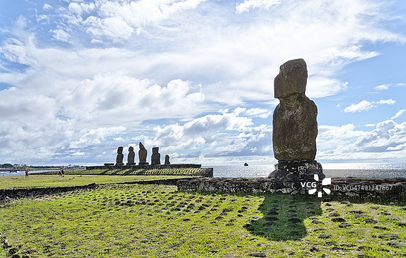 阿胡塔海，拉帕努伊岛图片素材