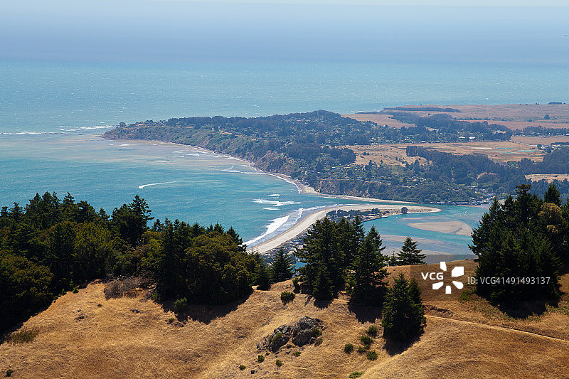 加利福尼亚州斯廷森海滩的远景图片素材