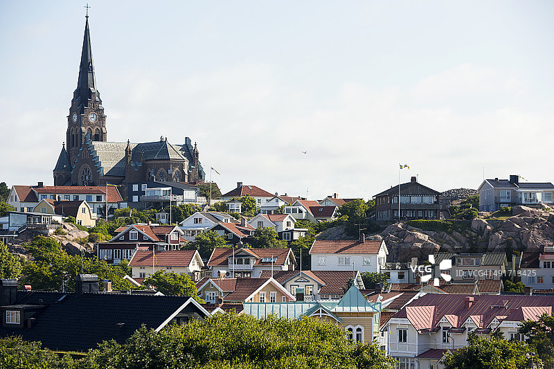 瑞典西海岸吕瑟希尔镇景色图片素材