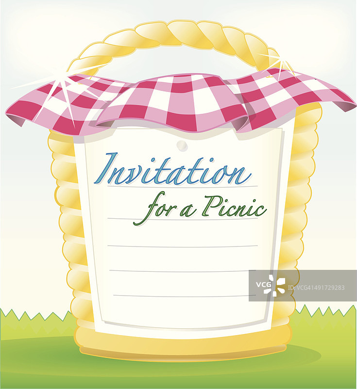 野餐邀请函图片素材