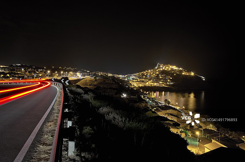 卡斯特尔萨尔多夜景图片素材