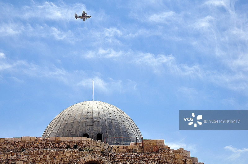 安曼城堡伍麦叶宫殿的高处部分图片素材