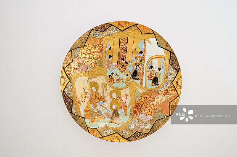 九谷烧瓷盘图片素材