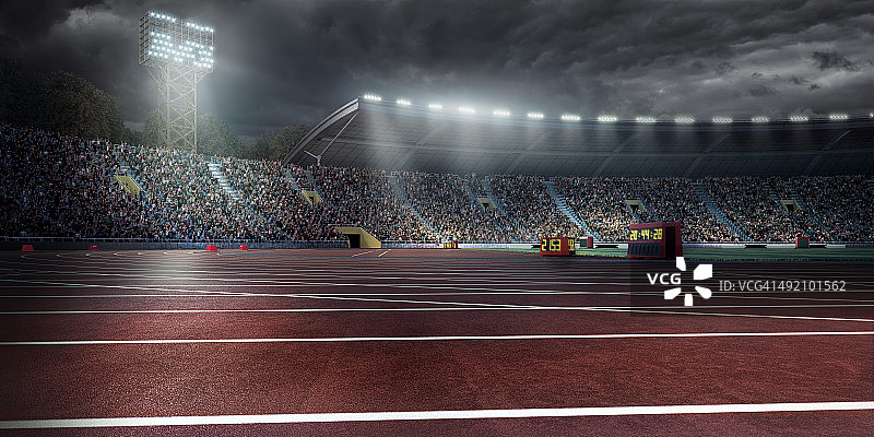 带跑道的体育场图片素材