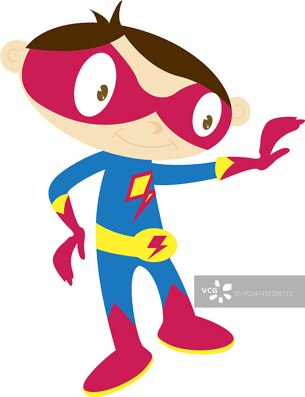 可爱卡通超级英雄男孩图片素材
