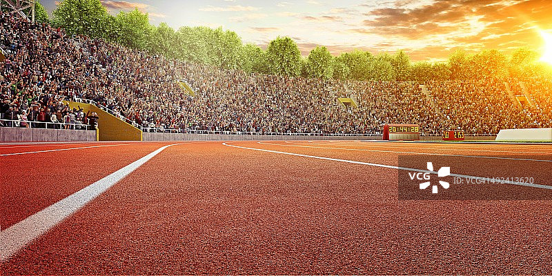 带跑道的体育场图片素材