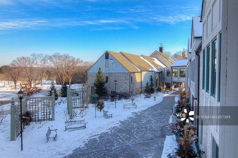 植物园的雪天图片素材