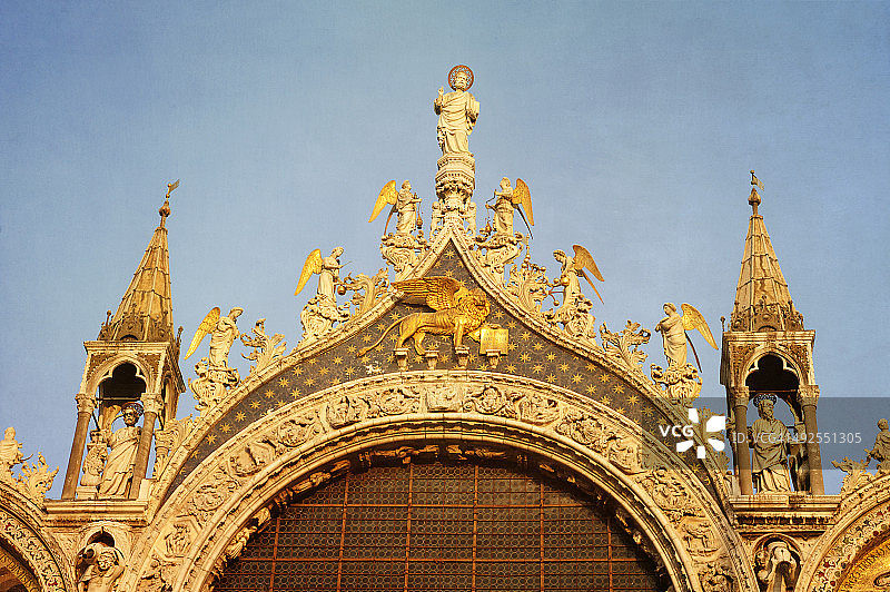 威尼斯的圣马可和飞狮图片素材